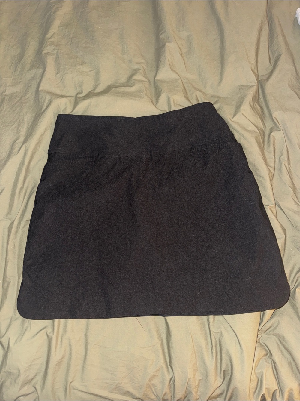 Black Straight Mini Skirt